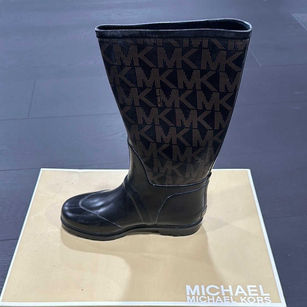 Michael Kors Black Monogram Boots